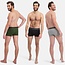 Bamboo Basics Boxershorts Liam –  Zwart legergroen Grijs   - (3-Pack)