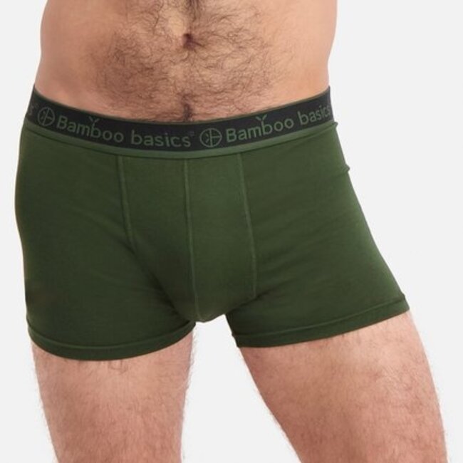 Bamboo Basics Boxershorts Liam –  Zwart legergroen Grijs   - (3-Pack)