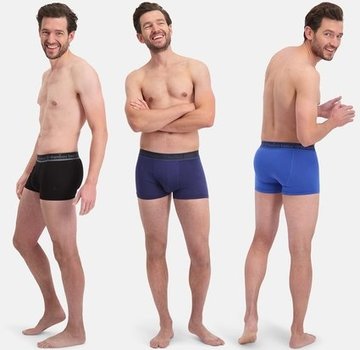 Bamboo Basics Boxershorts Liam - Set van 3 stuks - Zwart Blauw Marine