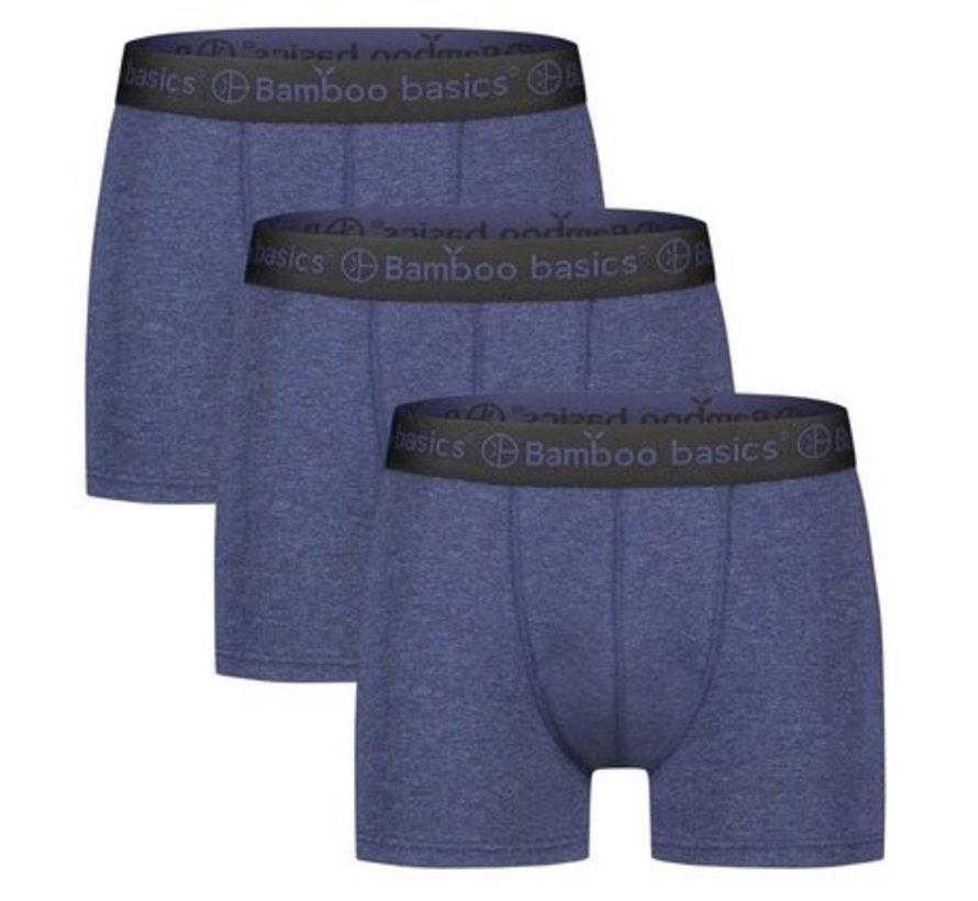 Bamboo Basics Boxershorts Liam –  Blauw - (3-Pack)
