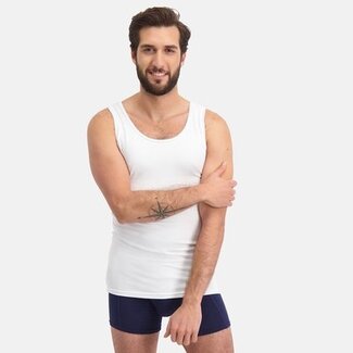Bamboo Basics Tanktop voor Heren -  (2-pack) Stef -  Wit
