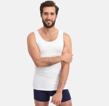 Bamboo Basics Tank Top for Men - (2-pack) Stef - White