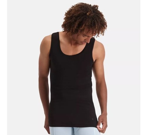 T-shirts Tank Top for Men - (2-pack) Stef - Black - Bamboo Basic - Bamboo