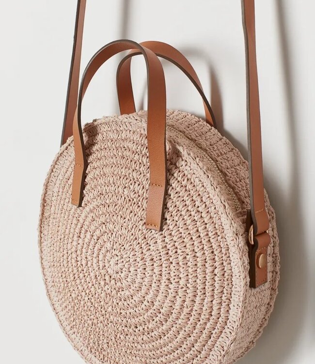 Boho Geweven Handtas -  Heuptas met rits -Naturel Life