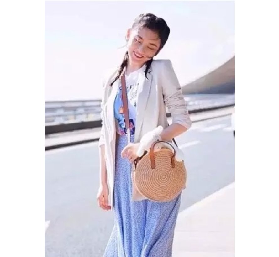 Boho Woven Handbag - Hip bag with zipper