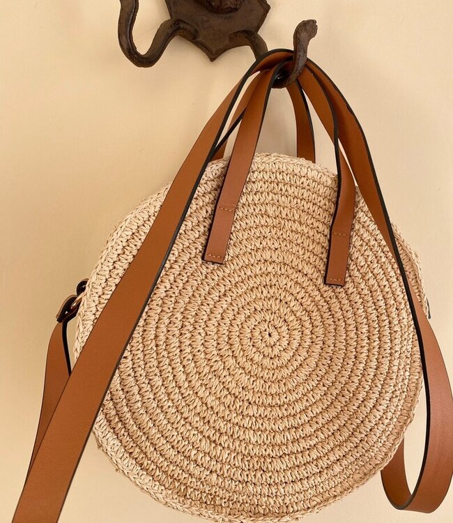 Boho Geweven Handtas -  Heuptas met rits -Naturel Life