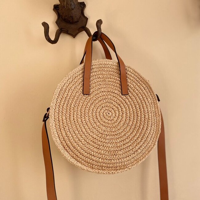 Boho Geweven Handtas -  Heuptas met rits -Naturel Life