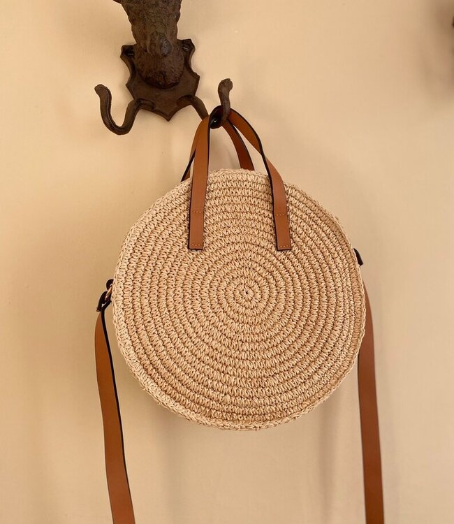 Boho Geweven Handtas -  Heuptas met rits -Naturel Life