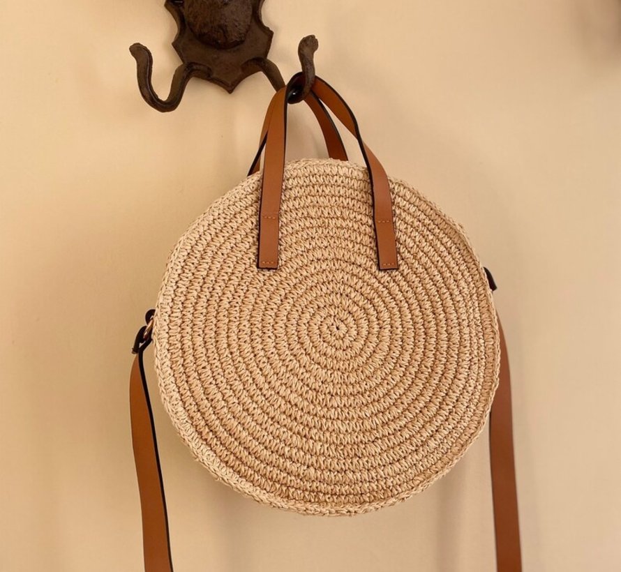 Boho Woven Handbag - Hip bag with zipper