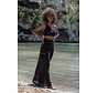 Beach Dress Set with Top and Openwork Skirt Pistacy - Black