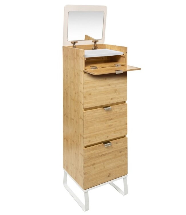 Bamboo dresser with mirror - Natural - 5Five
