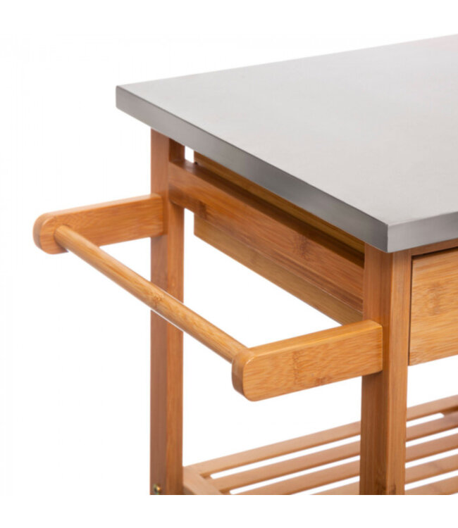 Bijzettafel trolley - Bamboe - 5Five