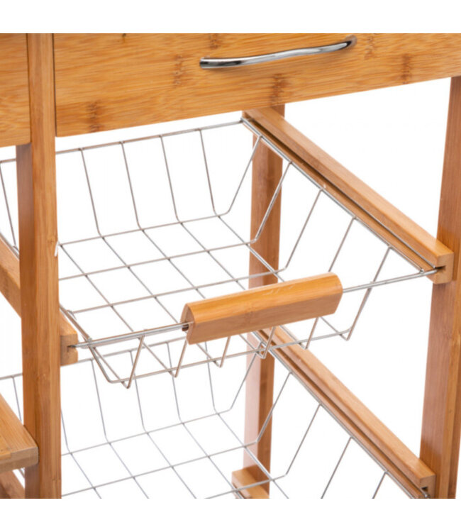 Bijzettafel trolley - Bamboe - 5Five