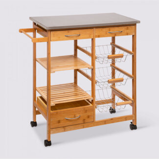  5Five Side table trolley - Bamboo - 5five
