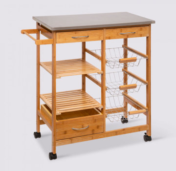  5Five Side table trolley - Bamboo - 5five