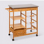  5Five Bijzettafel trolley - Bamboe - 5Five