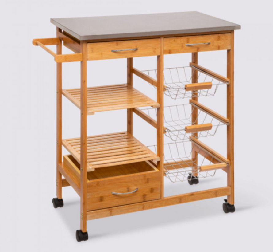 Side table trolley - Bamboo - 5five