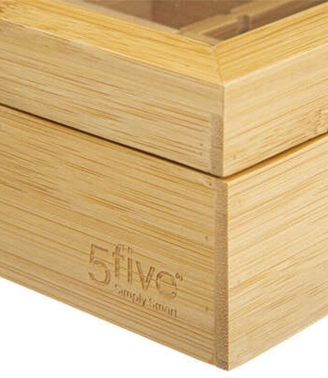 Bamboo organizer infusions adjustable to 12 compartments