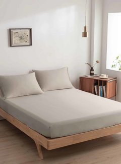 Boomba Bamboo Bamboo fitted sheet for top mattress - Soft Taupe