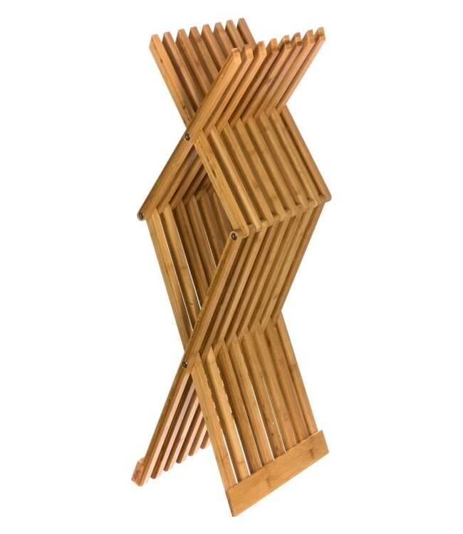 Design Bamboe klapstoel - Bijzettafel - Inklapbaar  - 40 x 32 x 45 cm - Krukje