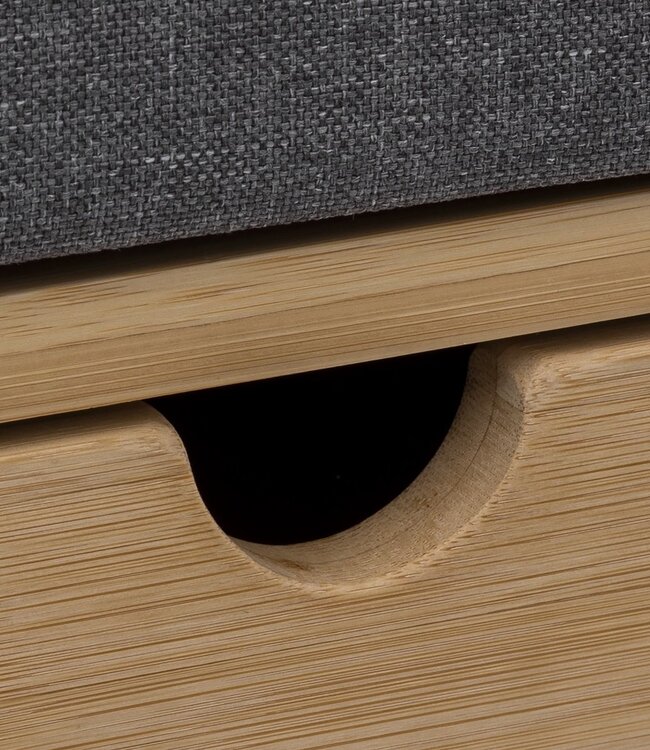 Bamboe Moderne Bank met Schoenenrek + 2 Lades - Atmosphera