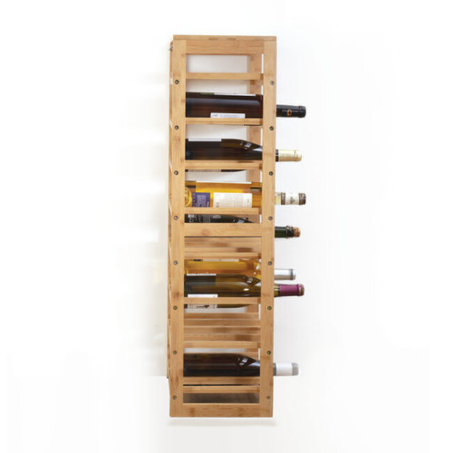 Bottle rack for 12 Wine bottles - 35 x 24 x 47 cm  - Bamboo - Water resistant