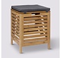 Bamboo Laundry Basket with Stool - 35 Liter - Storage Stool