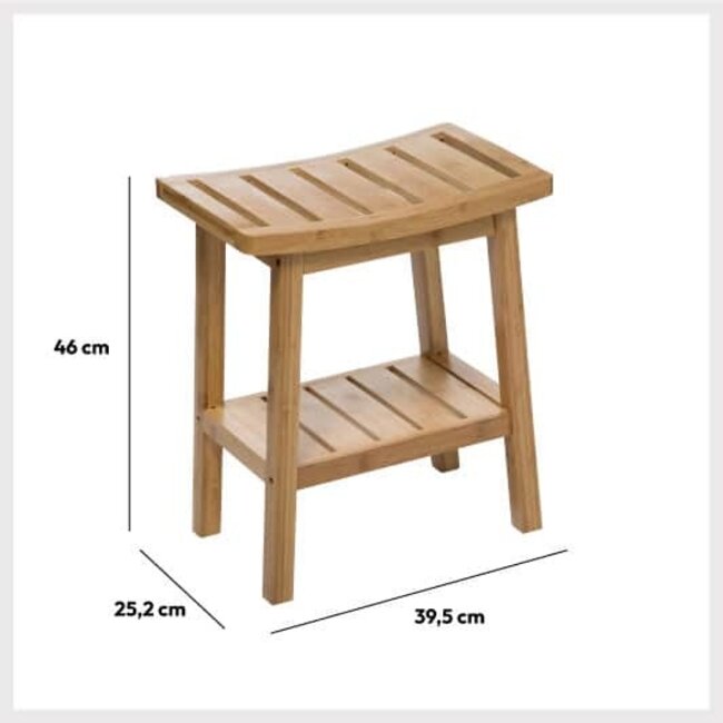 Bamboe krukje - Opstapje - 2 treden - 39x 25 x 46 cm