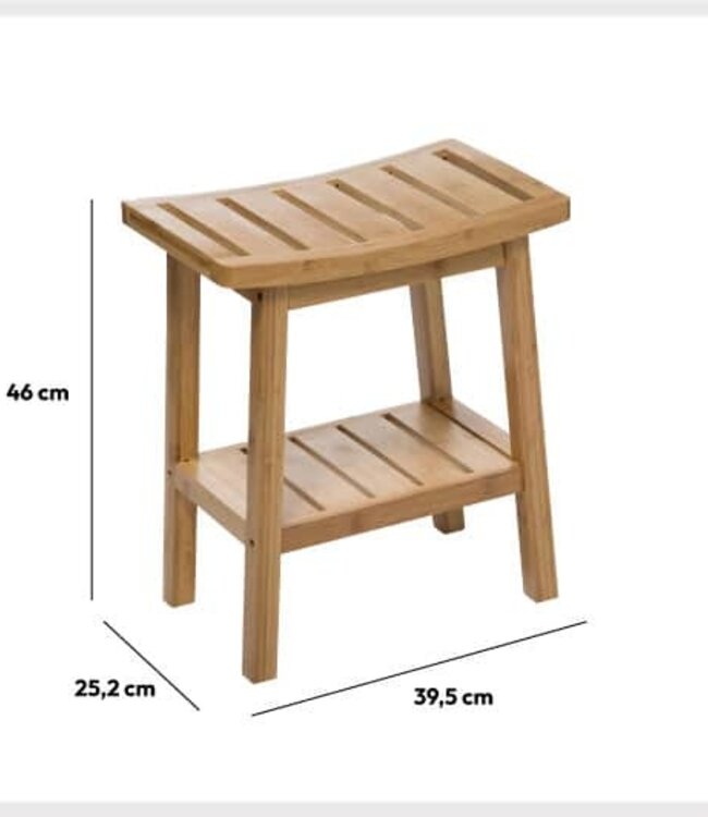 Bamboe krukje - Opstapje - 2 treden - 39x 25 x 46 cm