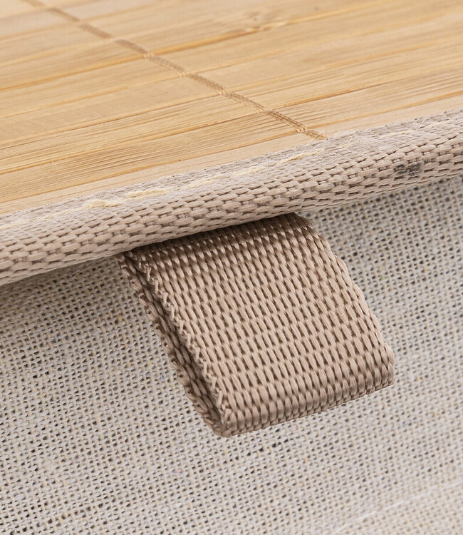 Exotic Leaved Bamboo Laundry Basket - 50 x 41 x 30 cm - 50 liters