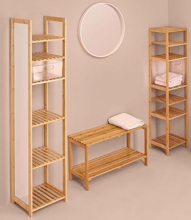 Storage Rack / Shoe Rack Made of Bamboo - 2 Levels