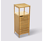 Bathroom Rack - Bamboo - Storage Rack - 78,5 x 30 cm - 1 Door - 4 Shelves