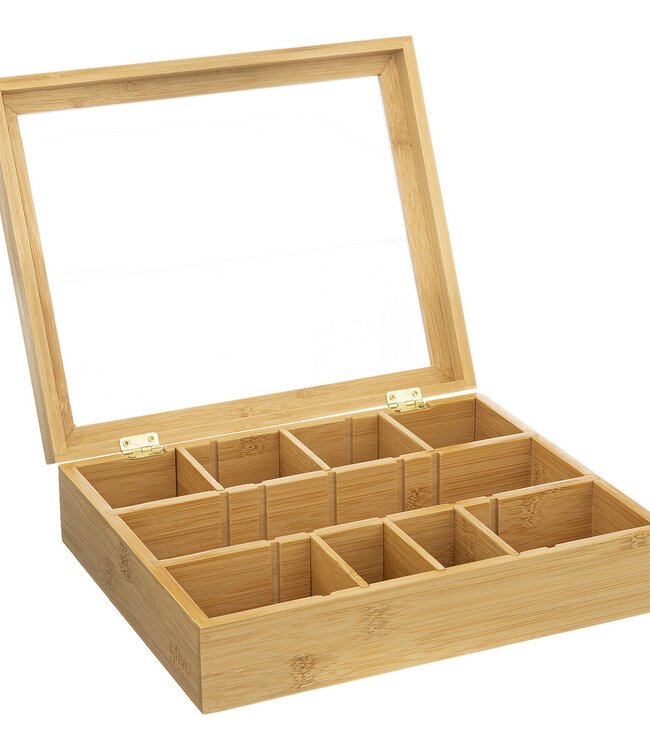 Bamboo organizer infusions adjustable to 12 compartments