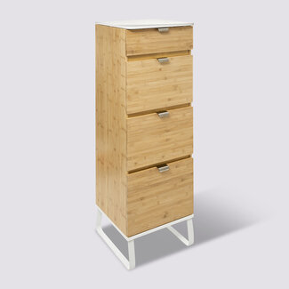  5Five Bamboe ladekast met spiegel - Naturel - 5Five