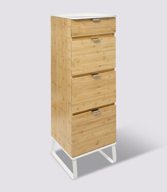  5Five Bamboe ladekast met spiegel - Naturel - 5Five