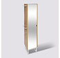 Armoire de toilette en bambou - Miroir inclus - 6 compartiments