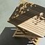 Design Bamboe klapstoel - Bijzettafel - Inklapbaar  - 40 x 32 x 45 cm - Krukje