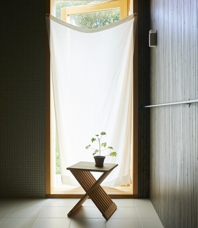 Design Bamboe klapstoel - Bijzettafel - Inklapbaar  - 40 x 32 x 45 cm - Krukje