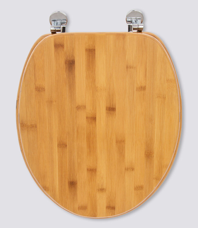 Bamboe Look - Wc-bril met Zink scharnieren