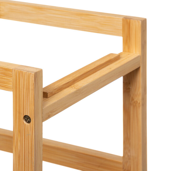 Narrow Trolley on Wheels - 3 Levels - Bamboo - Black - 5five