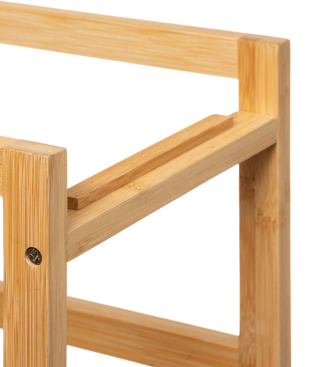 Narrow Trolley on Wheels - 3 Levels - Bamboo - Black - 5five