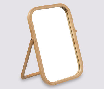  5Five Rotatable Bamboo Make-up Mirror - Eye Catcher - H39 cm x W28 cm