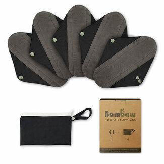 BamBaw Waschbare Slipeinlagen aus Bambus - 5er-Set - mäßiger Durchfluss
