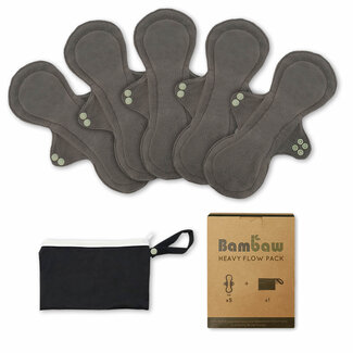 BamBaw Waschbare Slipeinlagen aus Bambus - 5er-Set - Heavy Flow