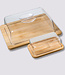 Bamboo Elegant Set Cheese Board with Dome and Cheese Box Storage Compartment