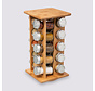 Efficient Spice Rack with 20 Glass Jars - 360 Turning Rack