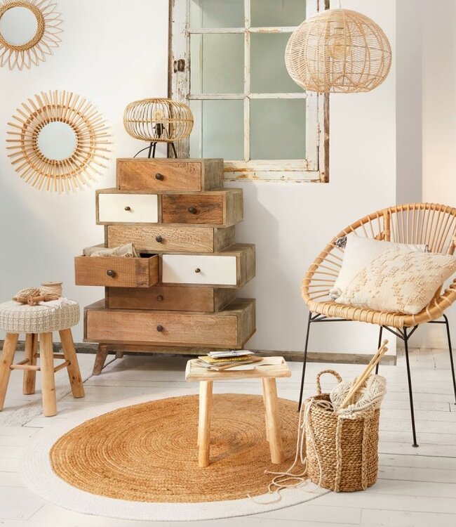 Natuurlijke Rieten fauteuil - Boheemse - Kletta