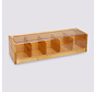 Bamboo organizer infusions adjustable to 5 compartments