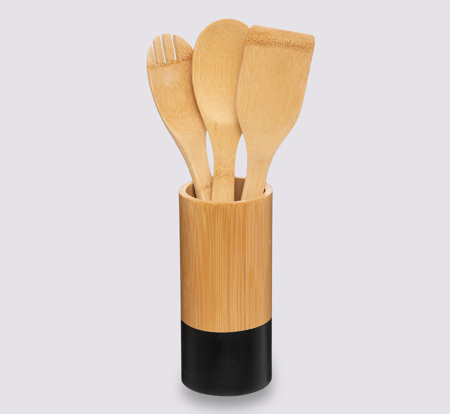 Five® - BlackBamboo - kitchen tools with holder