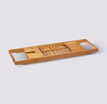 5Five Planche de bain en bambou support de bain extensible taille 70 à 105 cm